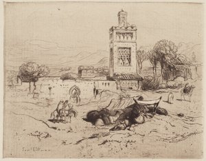 Ruïnes van een moskee, Tlemciem, Algerije door Samuel Colman