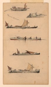 Thames-schepen door Samuel Colman