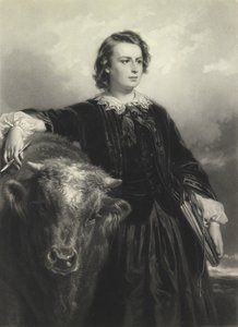 Rosa Bonheur op vierendertigjarige leeftijd (mezzotint)