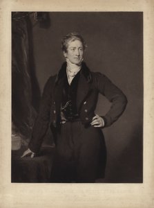 Sir Robert Peel, Engelse conservatieve politicus en premier (gravure)