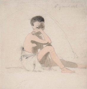 Zittend Korah Meisje door Samuel Daniell