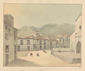 Funchal, Madeira: Een plein met een kerk