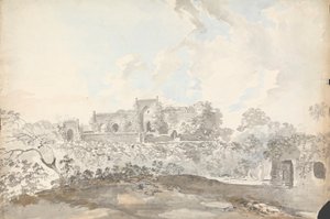 Oude moskee in Rajemahl [Rajmahal] door Samuel Davis