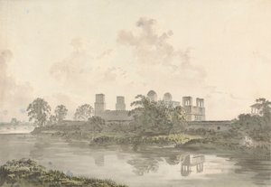 Uitzicht op een fort door Samuel Davis