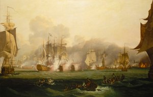 De Slag bij Trafalgar, 21 oktober 1805, begin 19e eeuw door Samuel Drummond