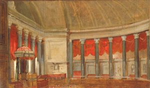 Studie voor Het Huis van Afgevaardigden, ca. 1821 door Samuel Finley Breese Morse