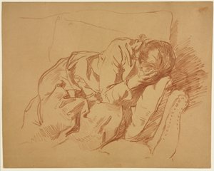 Rouwende vrouw Sarah H. Crone, 1880s of 1890s