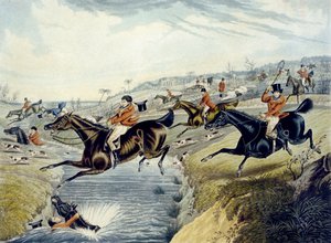De Grote Leicestershire Vossenjacht, plaat 2 (gegraveerd door Charles Hunt) door Samuel Henry (after) Alken