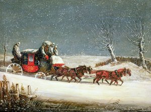De Koninklijke Post in diepe sneeuw