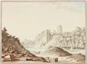 Pembroke Kasteel door Samuel Hieronymous Grimm