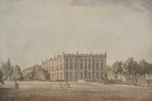 Uitzicht op Wingerworth Hall, Derbyshire