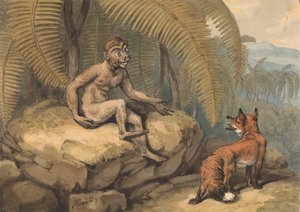 Een Aap en een Vos door Samuel Howitt
