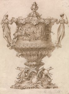 Ontwerp voor een jachttrofee of beker door Samuel Howitt