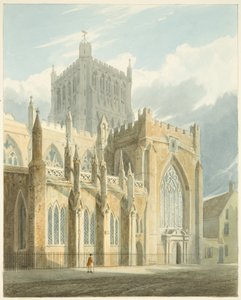 Noordaanzicht van de kathedraal van Bristol