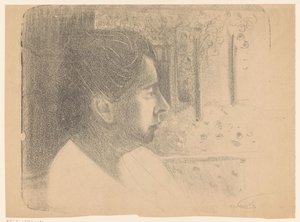 Betsie bij het raam door Samuel Jessurun de Mesquita (signed by artist)