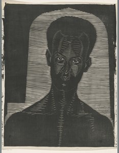 Portret van een onbekende man door Samuel Jessurun de Mesquita (signed by artist)