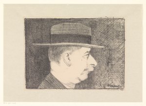 Zelfportret door Samuel Jessurun de Mesquita (signed by artist)