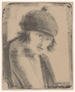 Vrouw met baret door Samuel Jessurun de Mesquita
