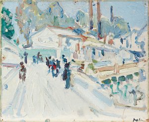 Een Straat in Parijs door Samuel John Peploe