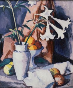 Madonnalelies, ca. 1926 door Samuel John Peploe