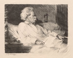Mark Twain door Samuel Johnson Woolf