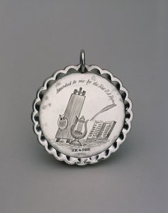 Borduurmedaille, ca. 1850 (zilver)