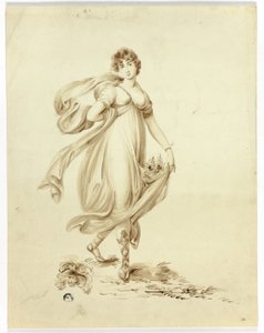 Jonge vrouw met bloemen