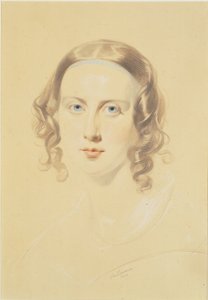 Vroeg portret van Catherine Dickens, 1838
