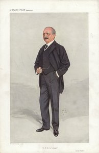 Archer Baker, C P R in Europa, Vanity Fair cartoon (kleur litho)