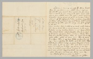 Brief aan Giles Saunders van Samuel M. Fox over de slavenhandel, 17 april 1848 door Samuel M. Fox