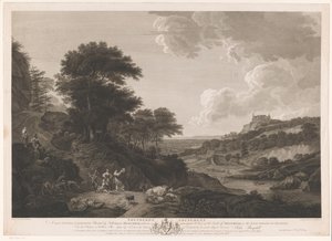 Landschap met dansende herders