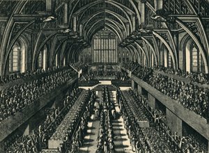 Het Kroningsdiner van James II in Westminster Hall, 1685