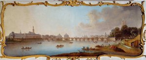 Uitzicht op de stad Frankfurt door Samuel Mund