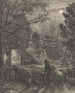 Kerstmis, of het vouwen van het laatste schaap door Samuel Palmer