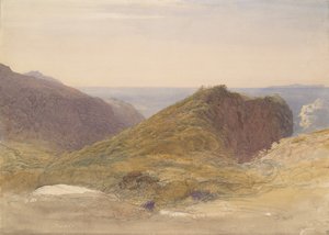 Aan de noordkust van Devon, Lundy Island in de verte