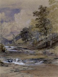 Op de rivier Machwy, Wales door Samuel Palmer