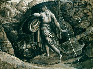 Ruth keert terug van het aren lezen door Samuel Palmer door Samuel Palmer