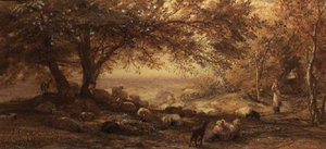 Schaduwrijke rust door Samuel Palmer