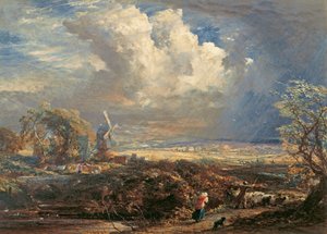 Zomerstorm nabij Pulborough, Sussex door Samuel Palmer