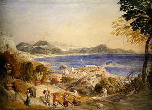 De Baai van Napels door Samuel Palmer