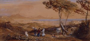 De baai van Napels door Samuel Palmer