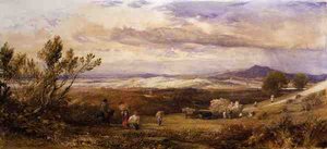 Het korenveld, bewolkte ochtend door Samuel Palmer