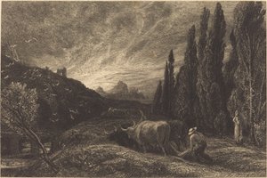 De vroege ploeger door Samuel Palmer