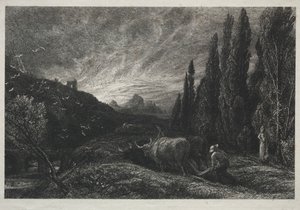 De vroege ploeger door Samuel Palmer