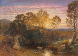 Het gouden uur, 1865 door Samuel Palmer