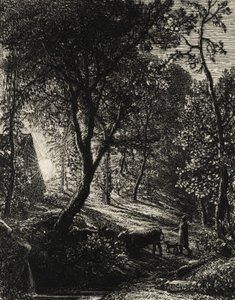 De herdershut of zonsondergang, 1850