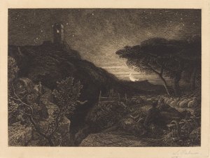 De eenzame toren door Samuel Palmer