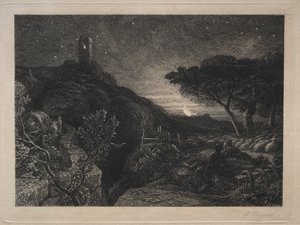 De eenzame toren door Samuel Palmer
