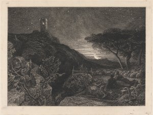 De eenzame toren door Samuel Palmer