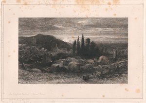 De Rijzende Maan door Samuel Palmer